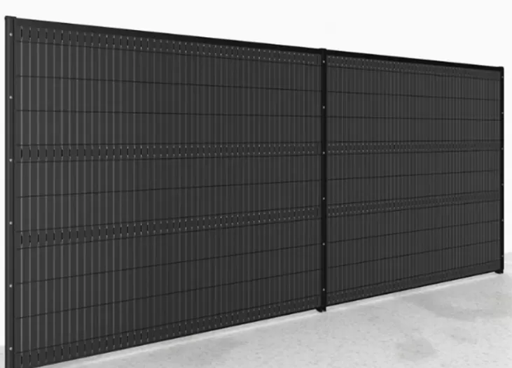 Black Steel Privacy Fence Panels
