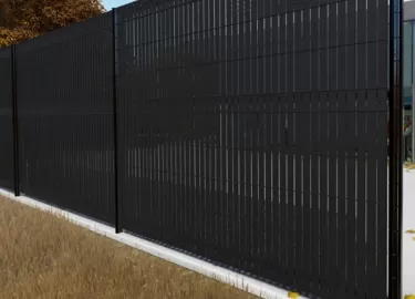 Black Steel Privacy Fence Panels