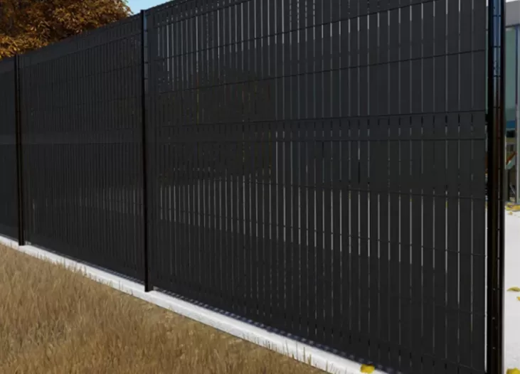 Black Steel Privacy Fence Panels