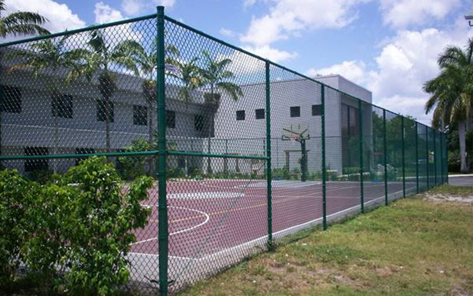Sports field perimeter fencing