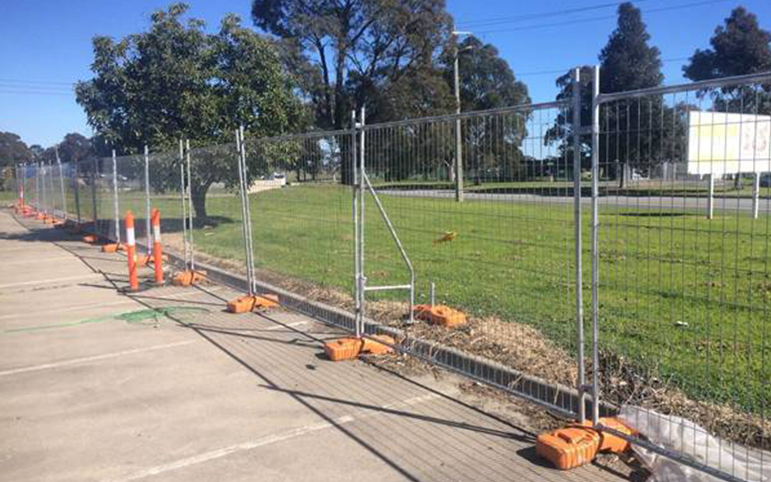 Australia temporary fence for roadside
