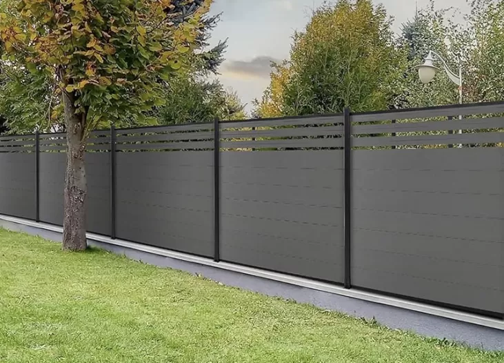 Black Steel Privacy Fence Panels