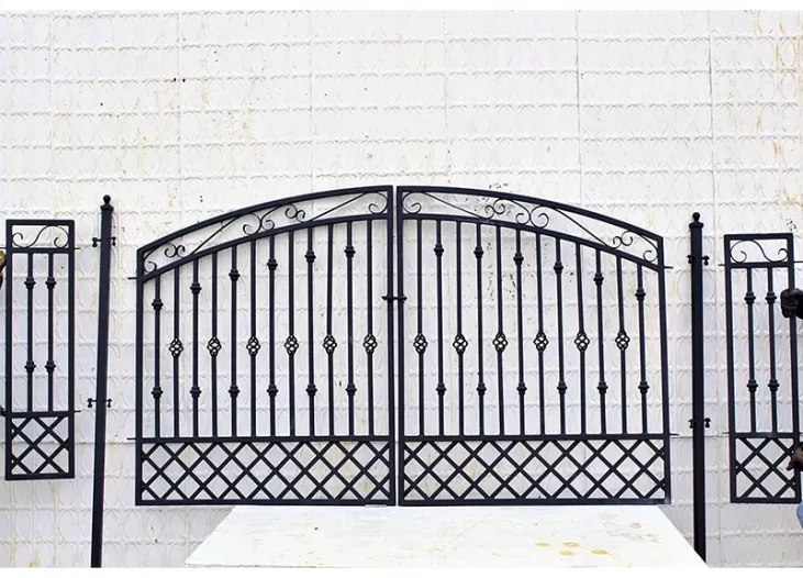 Double Swing Steel Gate
