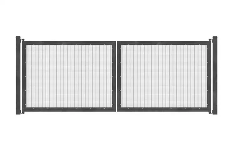 358 high security fence double swing gate