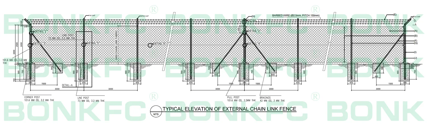 Supply 20000m chain link fence for Middle East desert areas